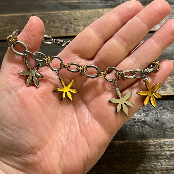 Gold & Silvertone Charm Bracelet - Picture 1 of 1